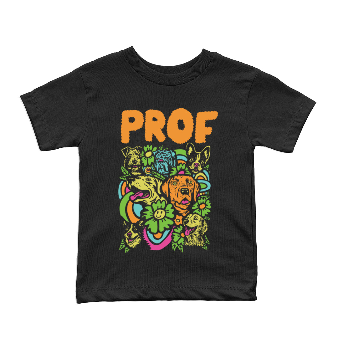 PROF "Dog Explosion" Black Toddler T-Shirt