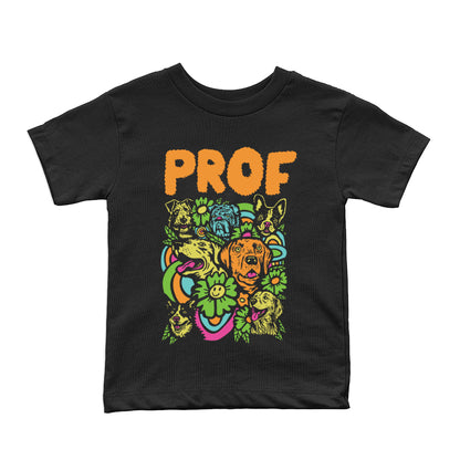 PROF "Dog Explosion" Black Toddler T-Shirt