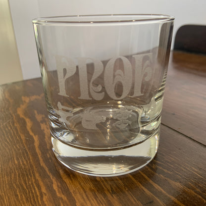 PROF "Horse Logos" Whiskey Glass
