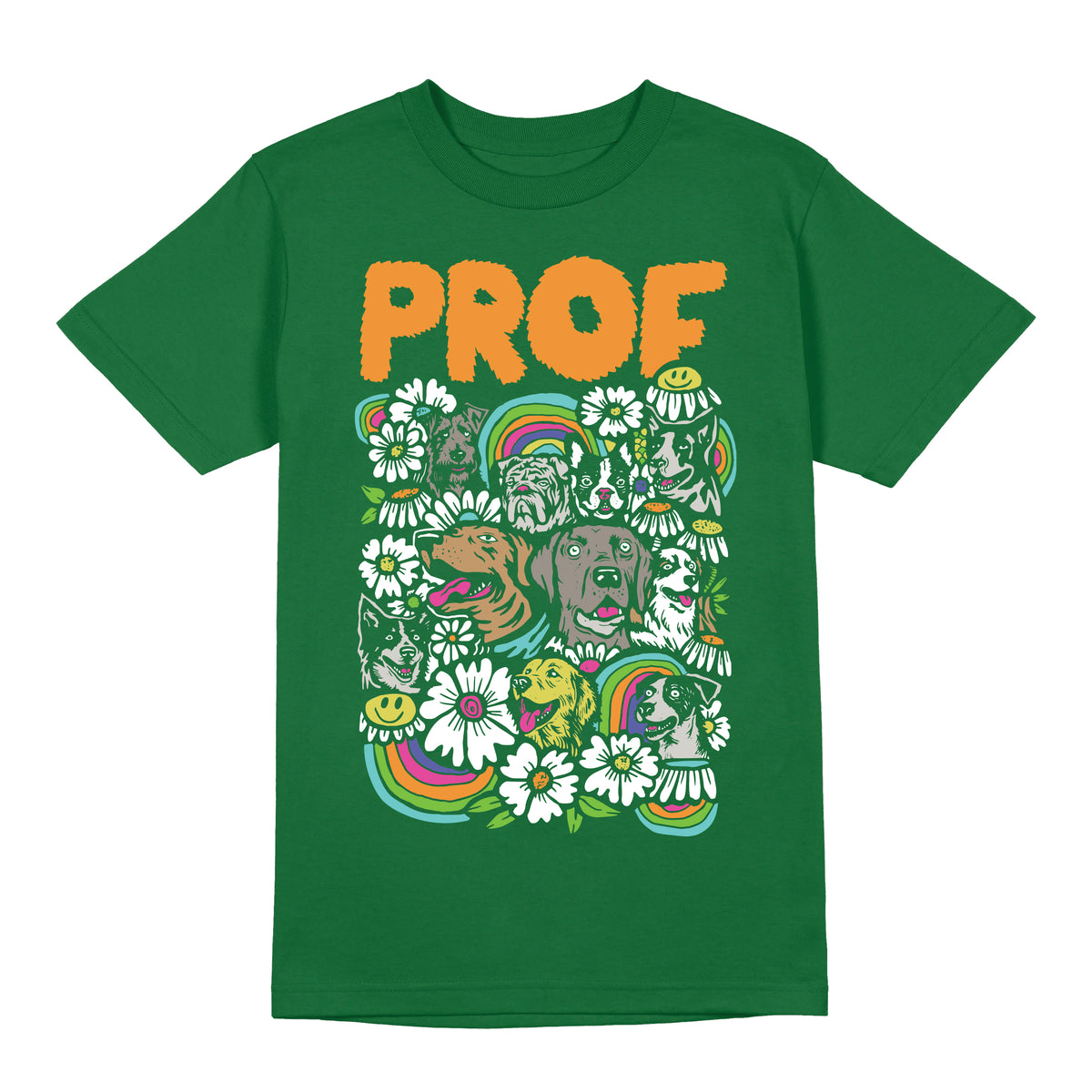 PROF "Dog Explosion" Green T-Shirt *ONLY 3X*