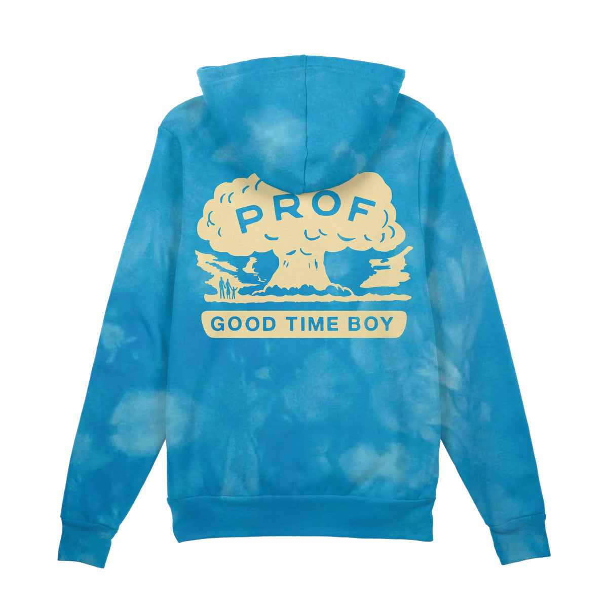 PROF "Nuclear Winter" Blue Tie Dye Pullover Hoodie