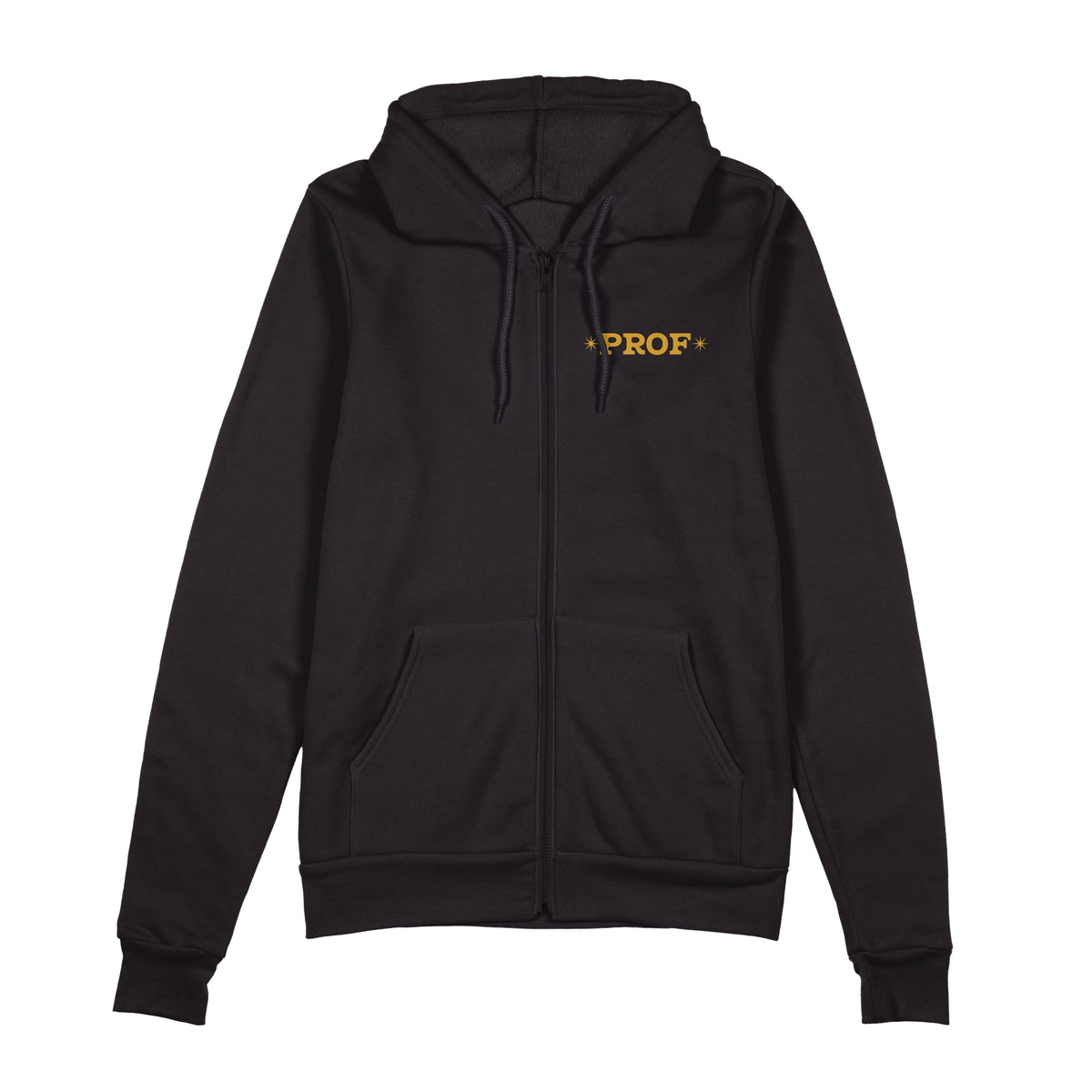PROF "Lucky" Black Zip Hoodie