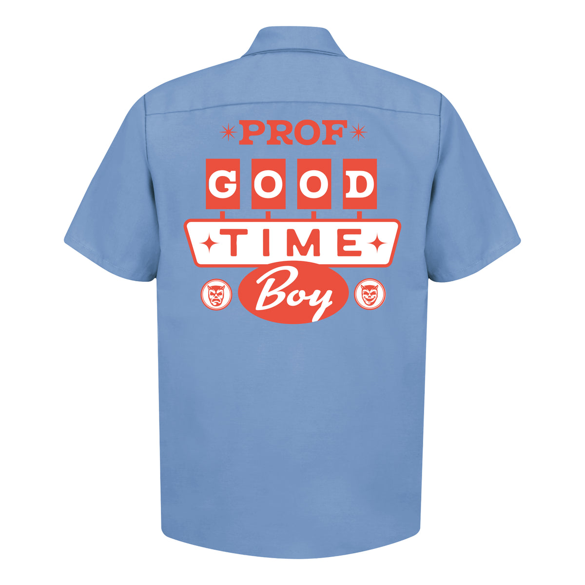 PROF "Work Shirt" Blue Collared T-Shirt