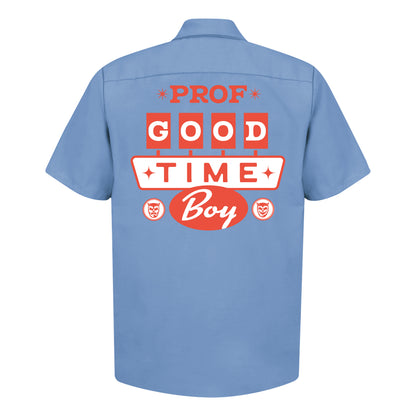 PROF "Work Shirt" Blue Collared T-Shirt