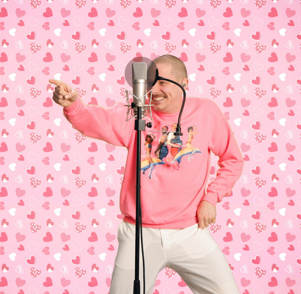 PROF "Dolphins" Pink Crewneck